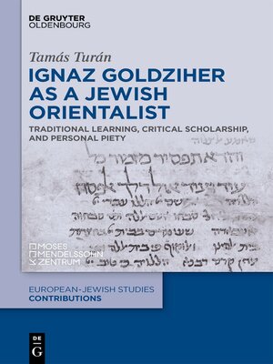 cover image of Ignaz Goldziher as a Jewish Orientalist